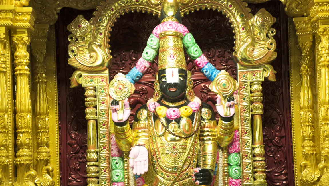 Tirupati balaji statue Swaminarayan mandir