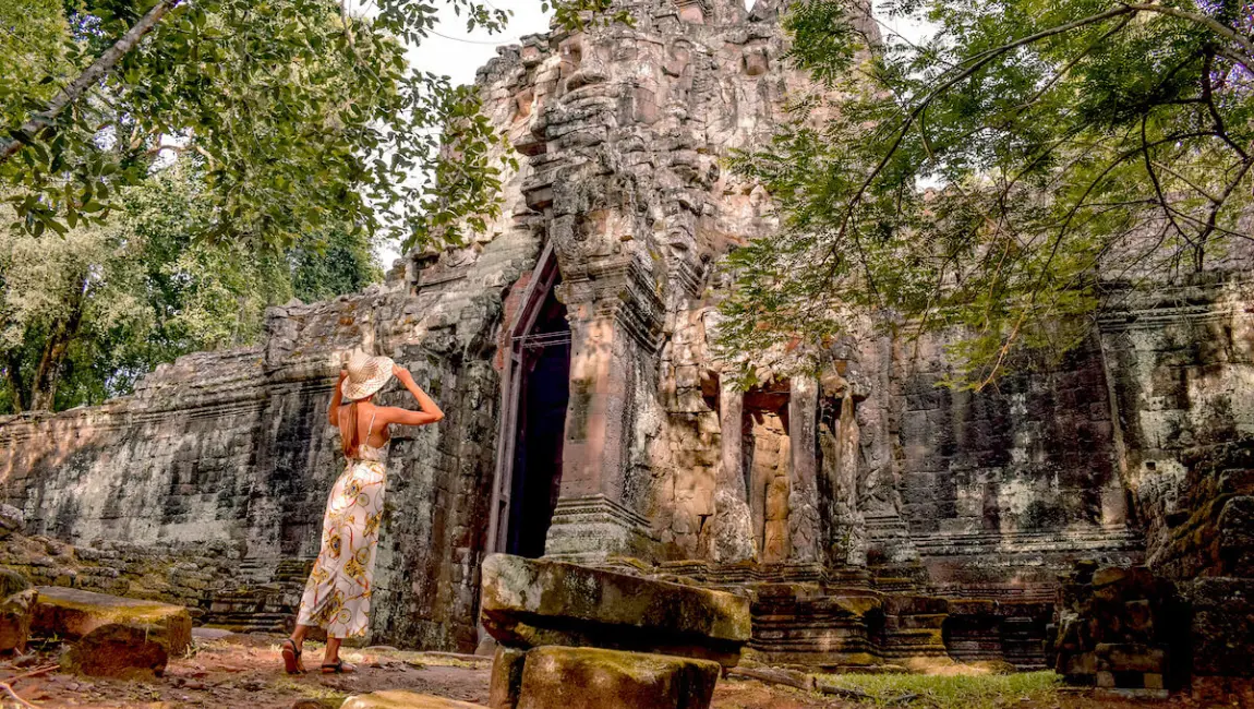 Temple at Angkor Siem Reap Cambodia